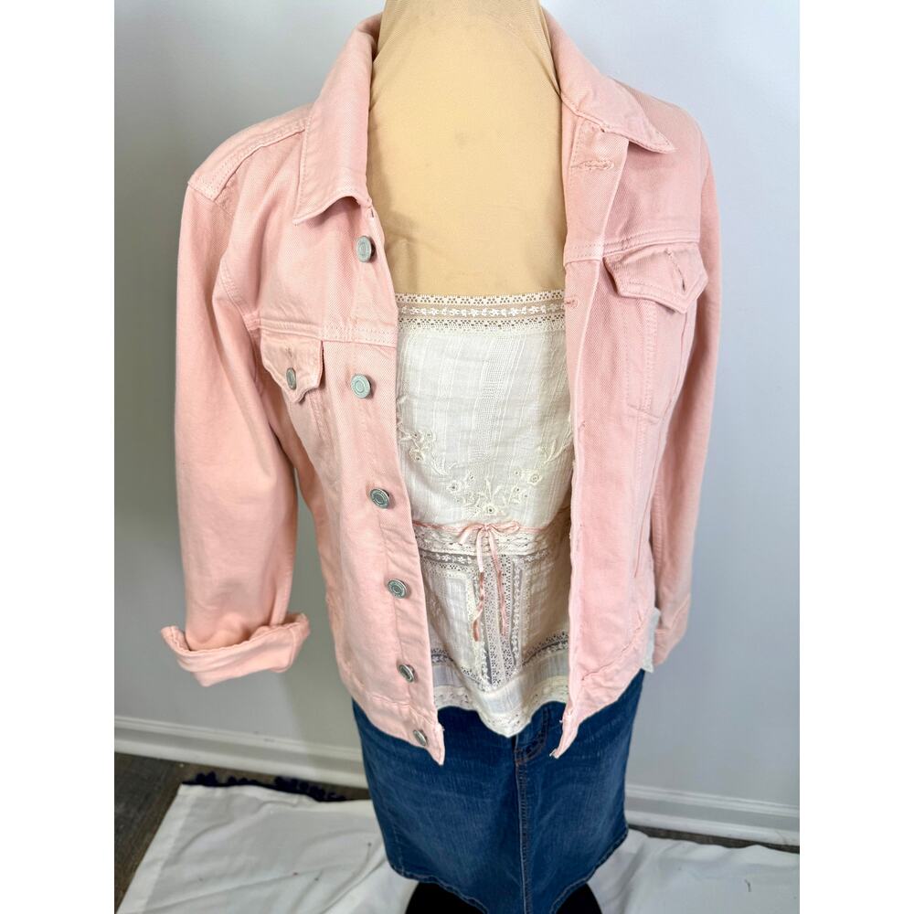 Vintage Free People pink denim jacket ,  size M